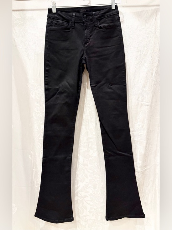 Denim - Rare New JOE'S JEANS Black Stretch Sateen Chelsea Micro Flare Jeans 26 x 33 $178